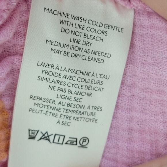 Free People Tunic Womens Small Fleur Printed Tunic Beach Fun Cottage Core NWOT - Picture 8 of 10